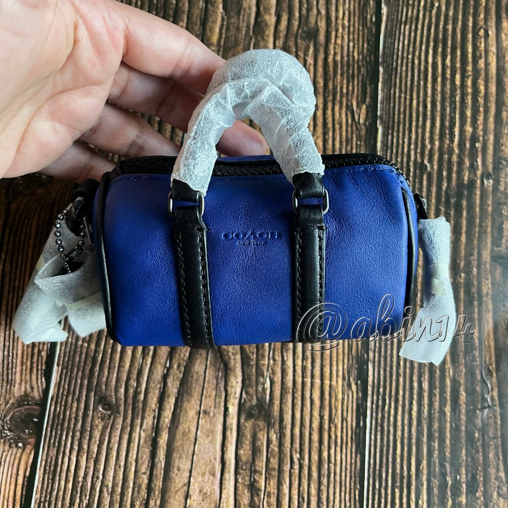 Nwt Coach Leather Mini Duffel Bag Charm Coin Case Pouch